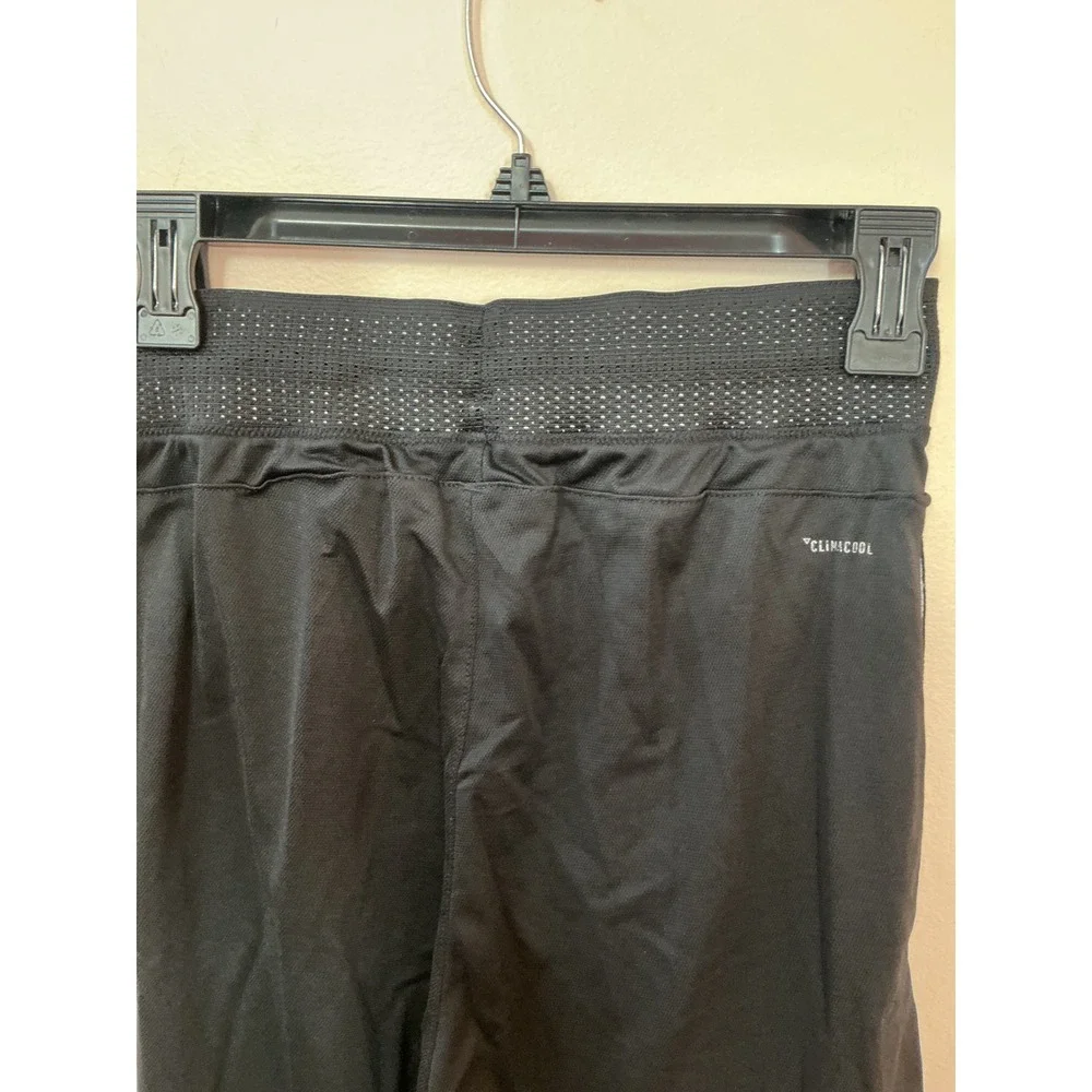 NWT Adidas Mens Athletic Shorts Black White Climacool Pockets Drawstring Size Sm